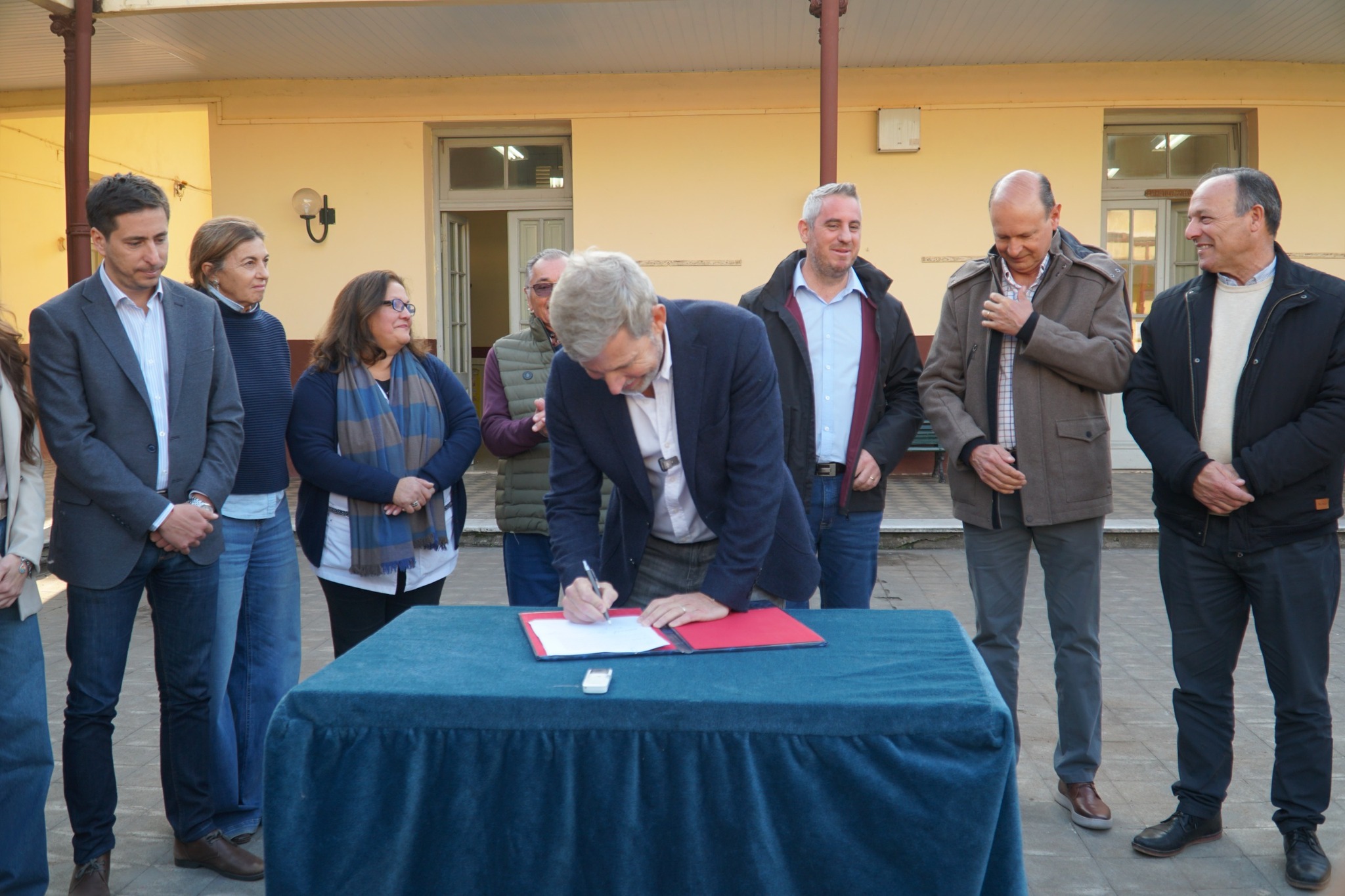 Frigerio recorrió junto a Cecco obras de CAFESG en Colón y San José